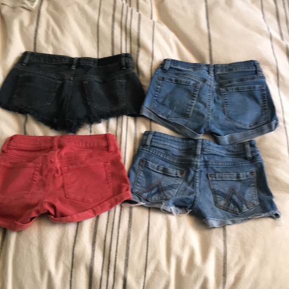 4 pairs of denim shorts sz 00 - Picture 2 of 16